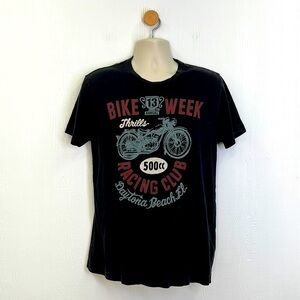 Lucky Brand - Bike Week Racing Club 500cc Motorcycle Daytona Beach Graphic T Med